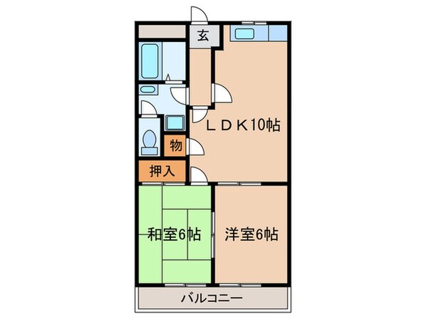 レジデンスミズノ壱番館の物件間取画像